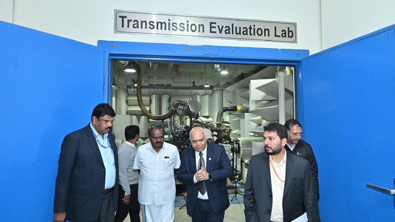 Union Steel Minister HD Kumaraswamy addressing a gathering on technology and innovation in Haryana recently.