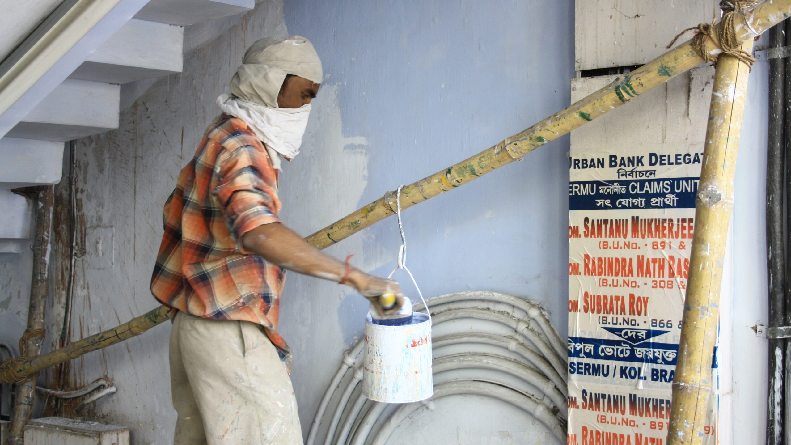 An unorganised sector worker in action.