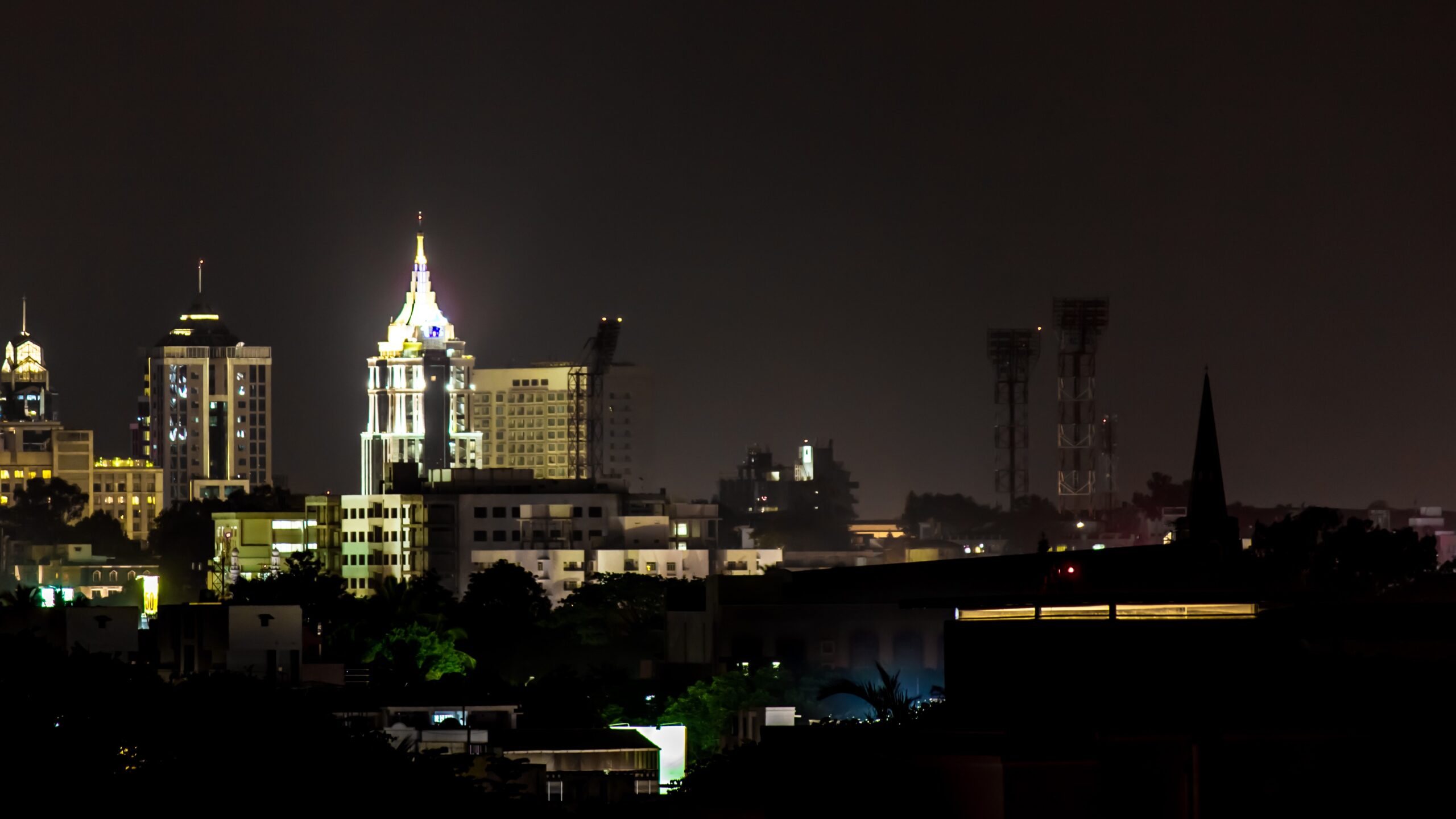 Skyline of Bengaluru city.