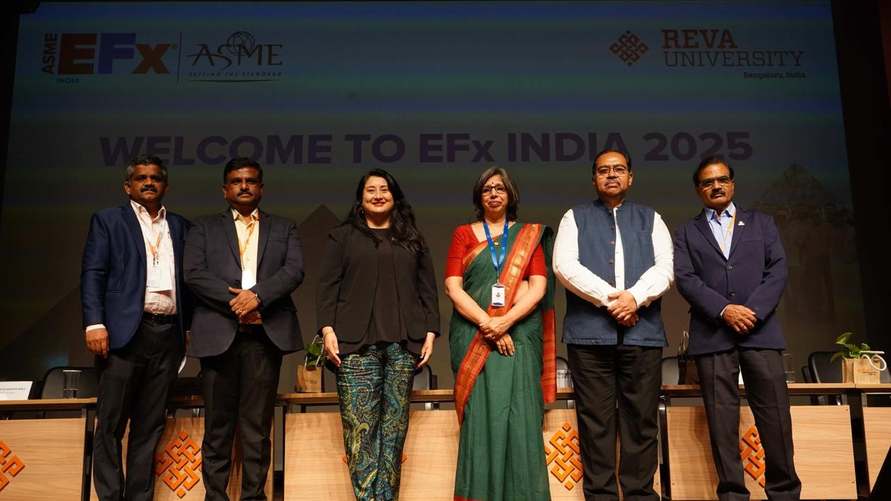 Innovators and pioneers of the eFX India 2025 programme at REVA University in Bengaluru.