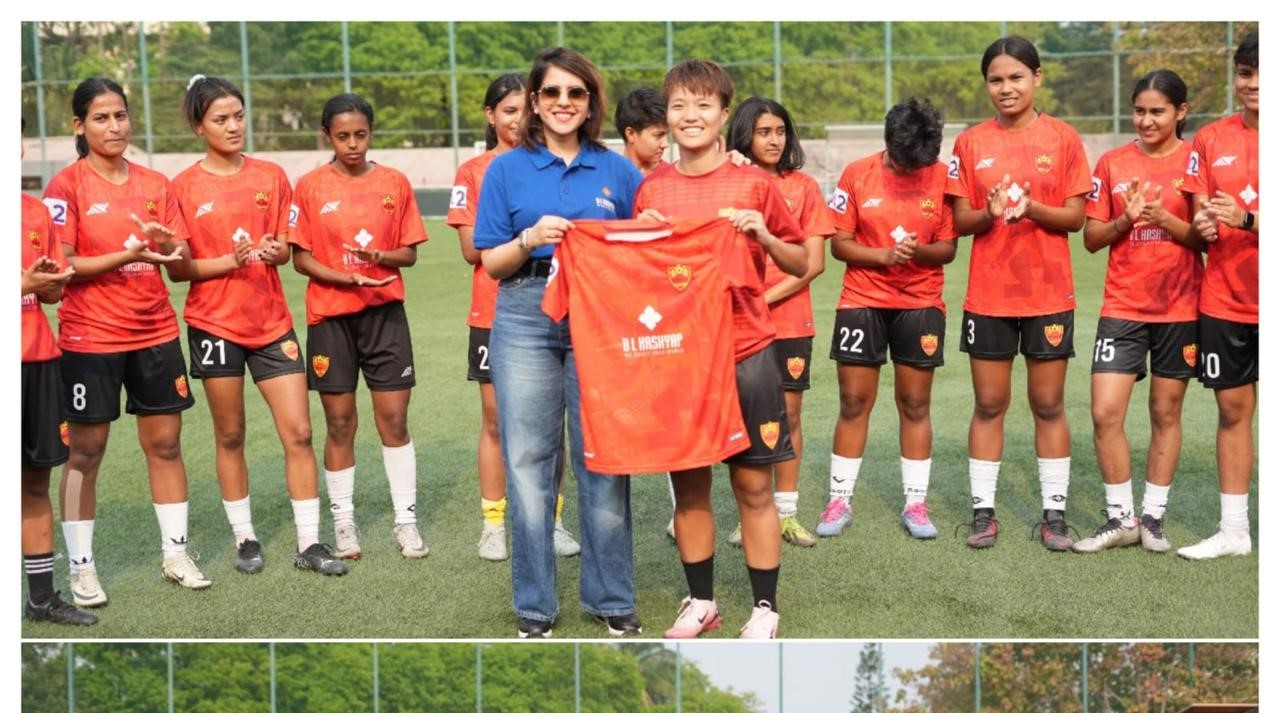 Roots Football Club members at the Padukone-Dravid Centre for Sporting Excellence in Bengaluru.