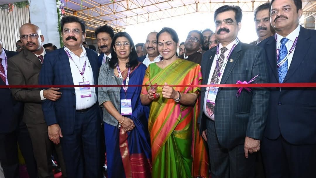 Visuals from the MSME Conclave held in Bengaluru recently. Seen in pictures are Ministers Shoba Karandlaje, DK Shivakumar and MB Patil.
