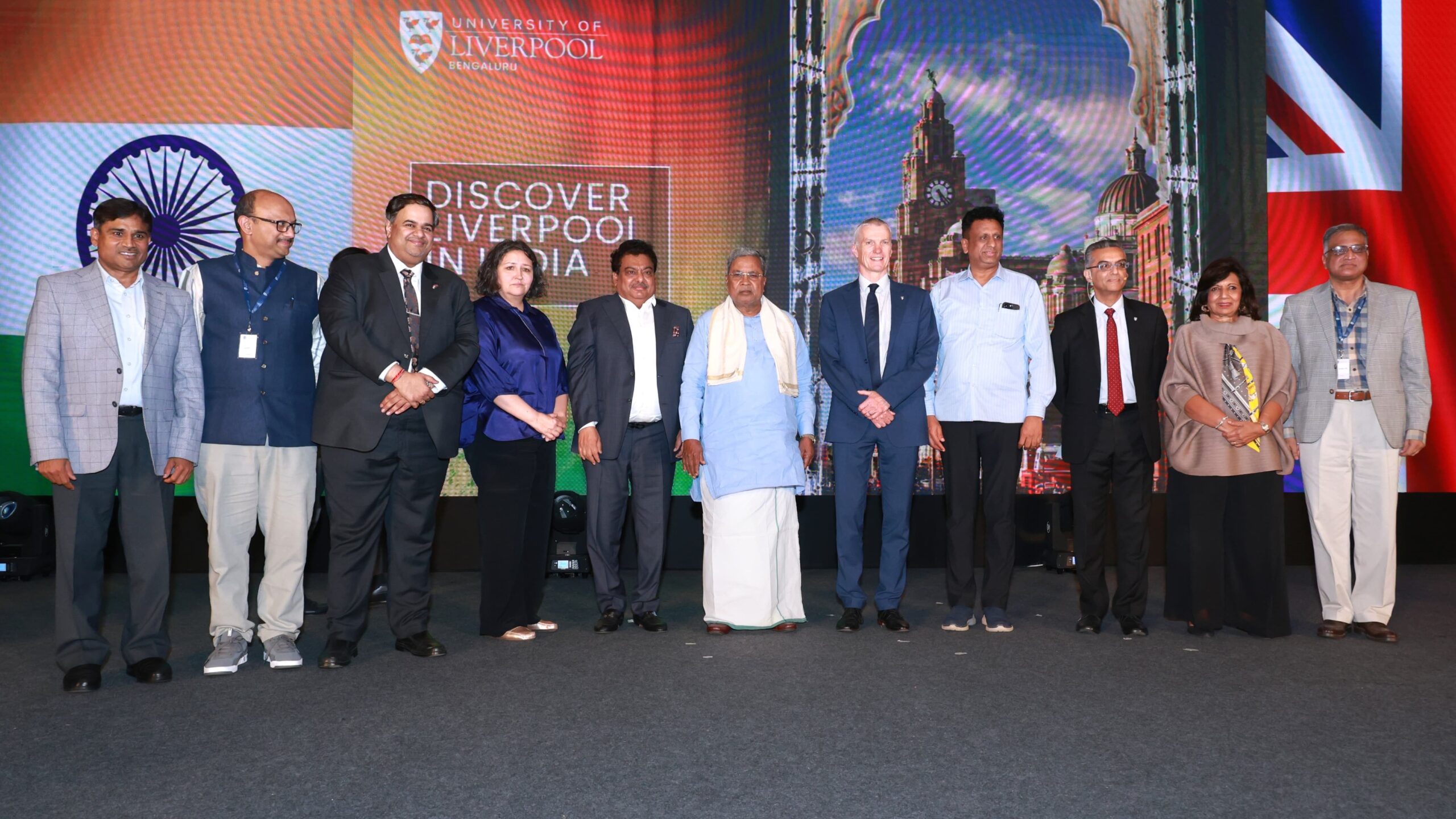 Visuals from the launch of the educational partnership between University of Liverpool and Karnataka.