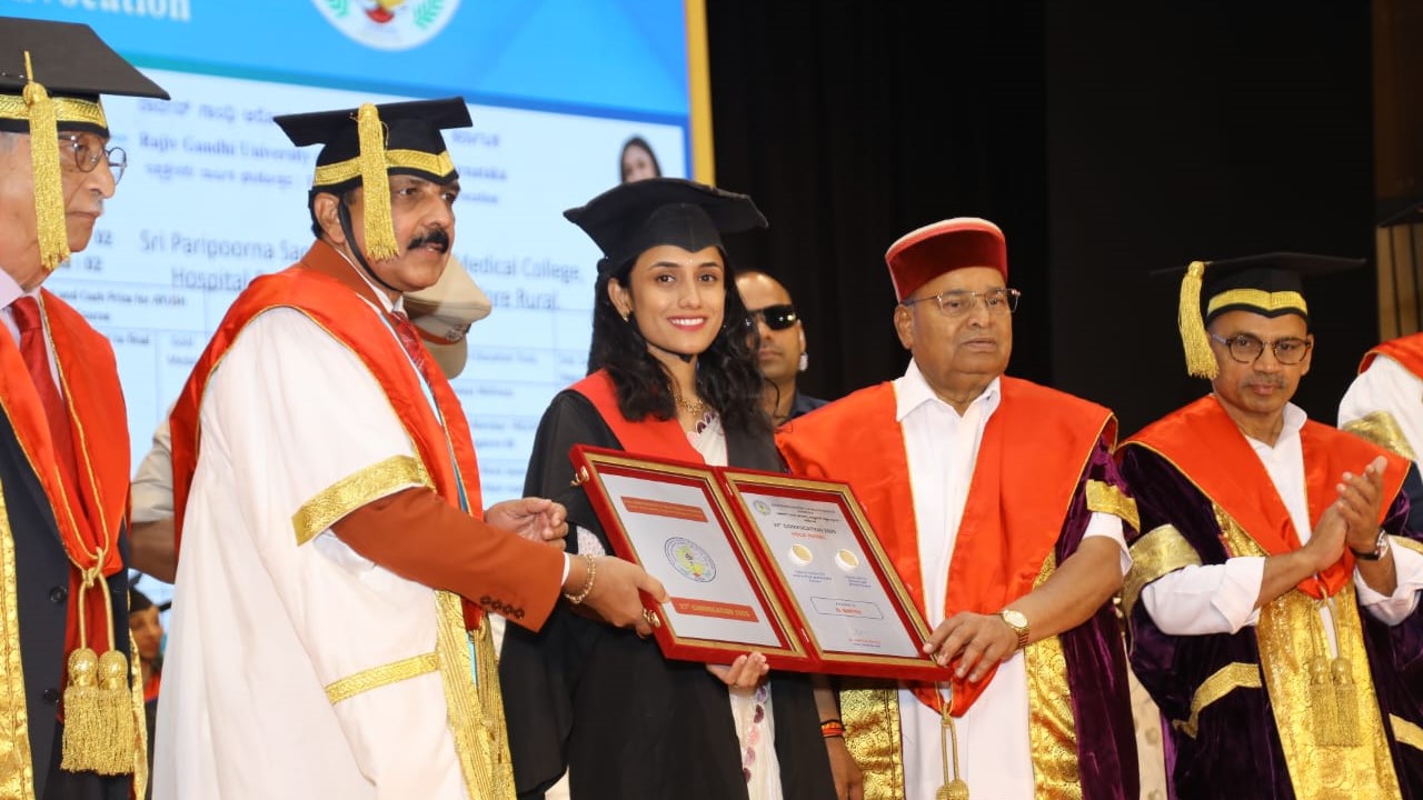 Visuals from the 27th convocation of the RGUHS in Bengaluru on Tuesday.