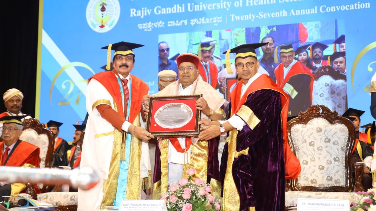 Visuals from the 27th convocation of the RGUHS in Bengaluru on Tuesday.