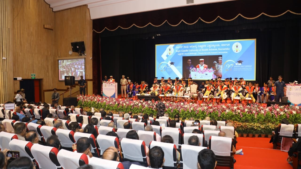 Visuals from the 27th convocation of the RGUHS in Bengaluru on Tuesday.
