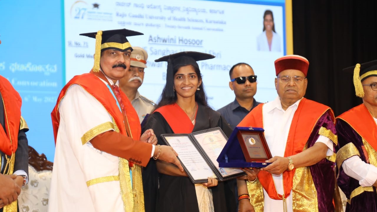 Visuals from the 27th convocation of the RGUHS in Bengaluru on Tuesday.
