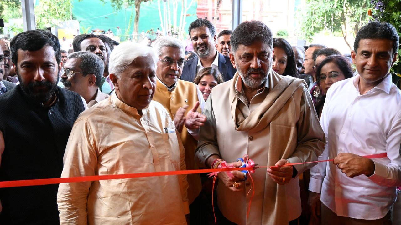 The renovated Venkatappa Art Gallery being declared open by top functionaries of the Karnataka government.