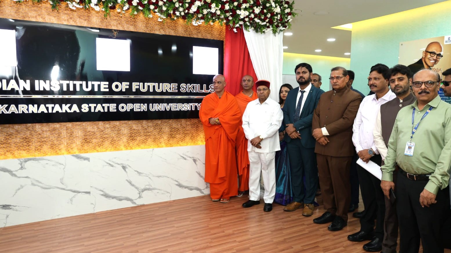 Visuals from the inauguration of the skill development centre at KSOU, Mysuru.