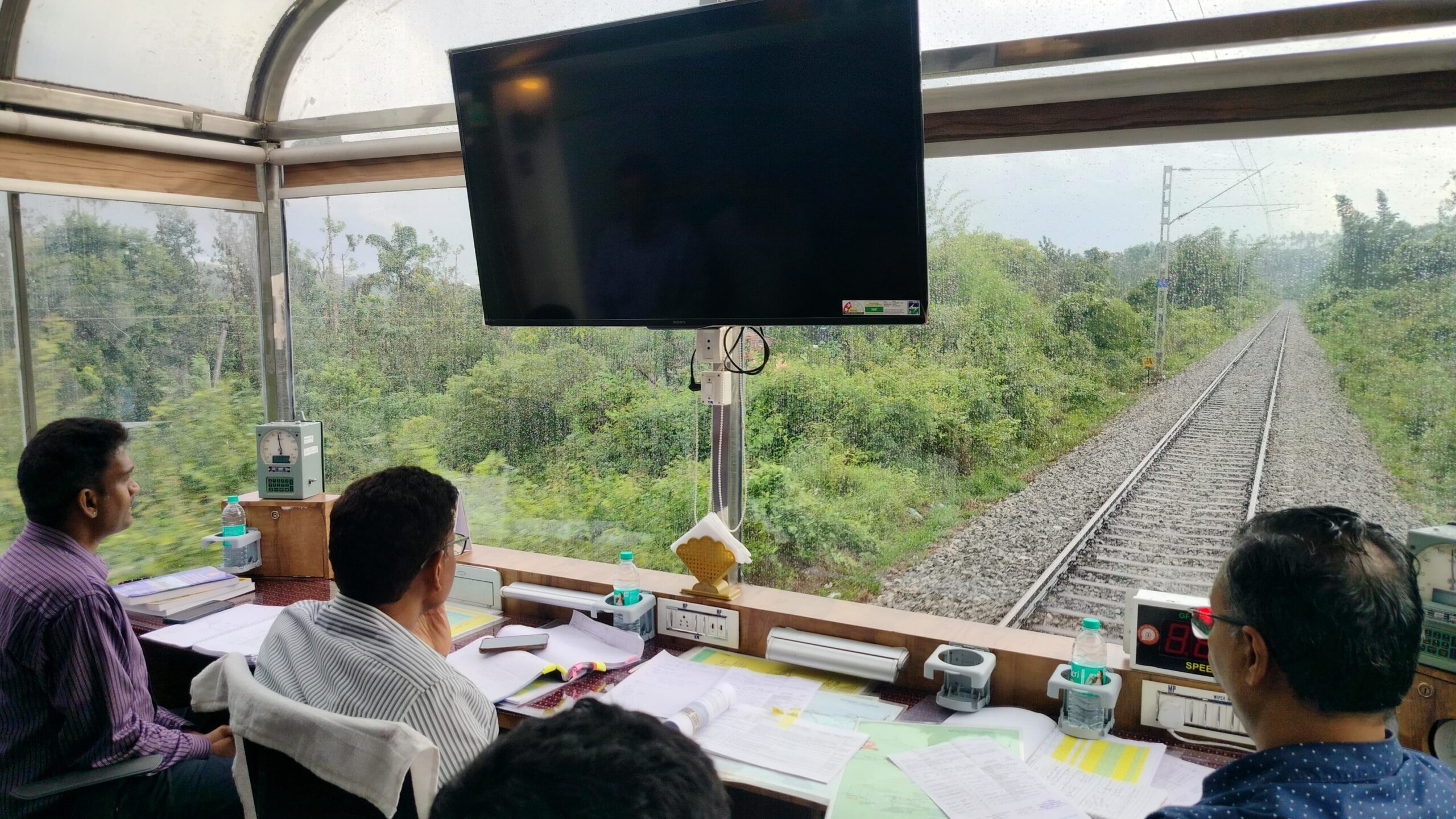 The General Manager of South Western Railway inspecting the Subrahmanya Road railway station.