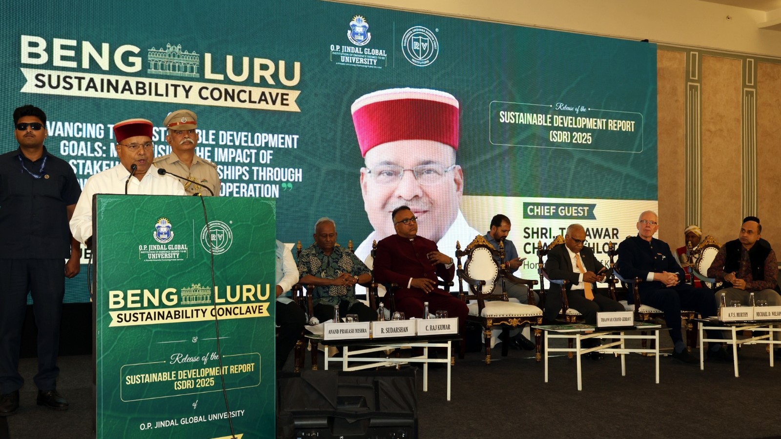The Karnataka Governor speaking during the summit on environment protection in Bengaluru recently.