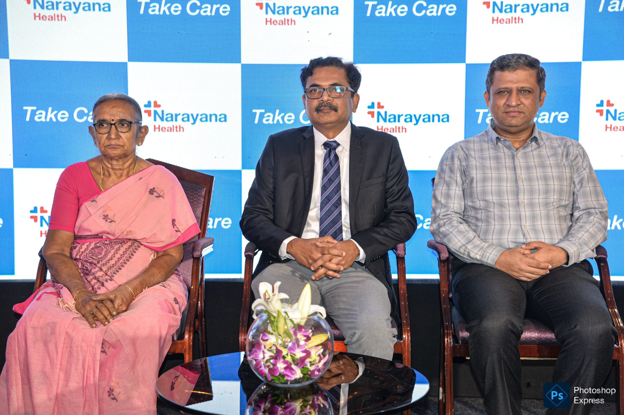 Doctors of Narayana Health City addressing the media on breakthroughs in cancer treatment.