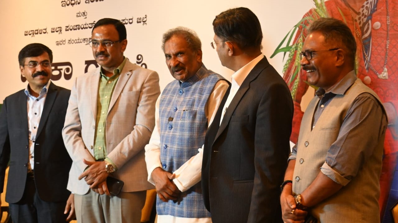 Karnataka Energy Minister KJ George speaking to the media about the Kusum-C scheme.