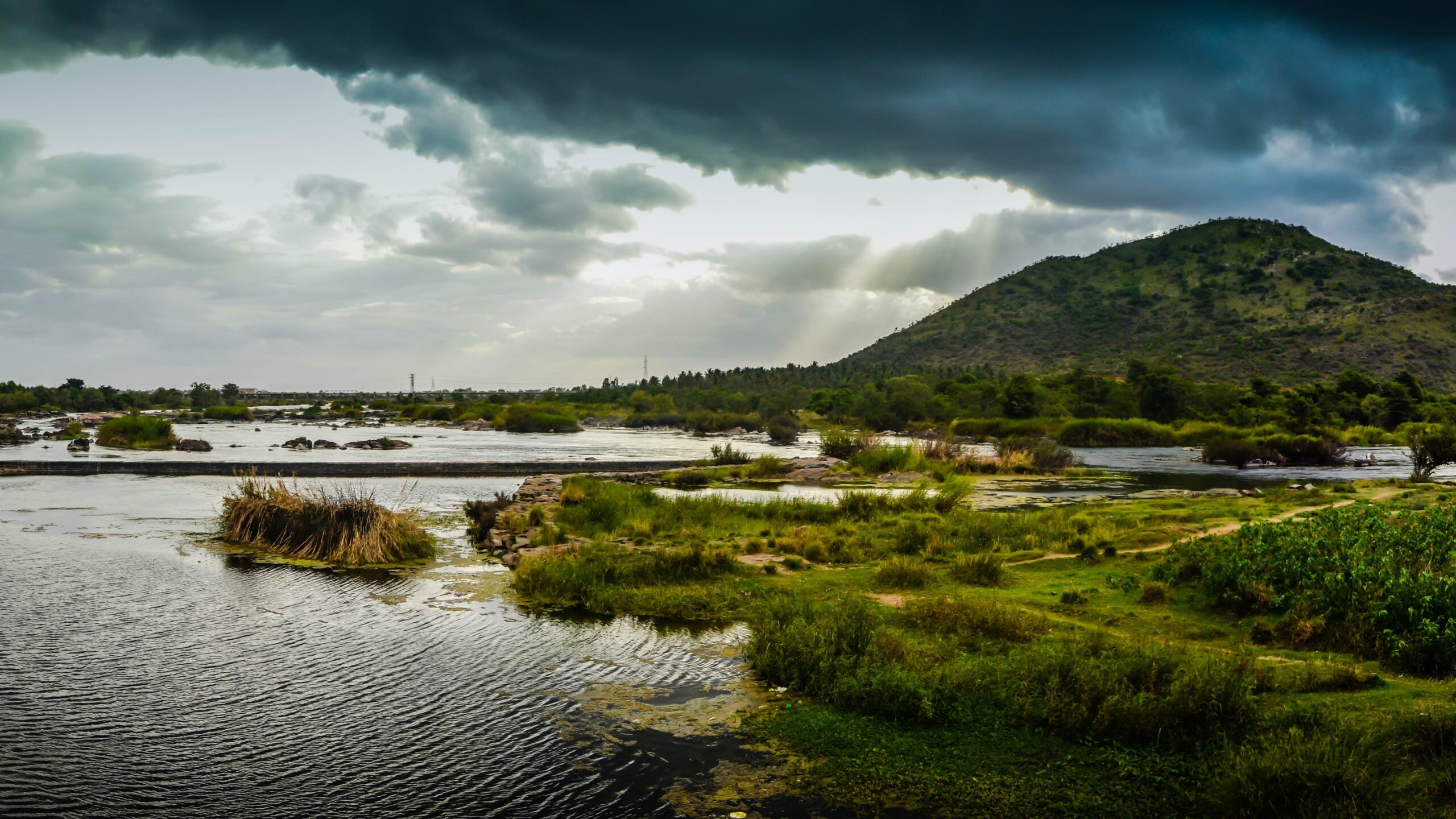 A view of the Cauvery river.