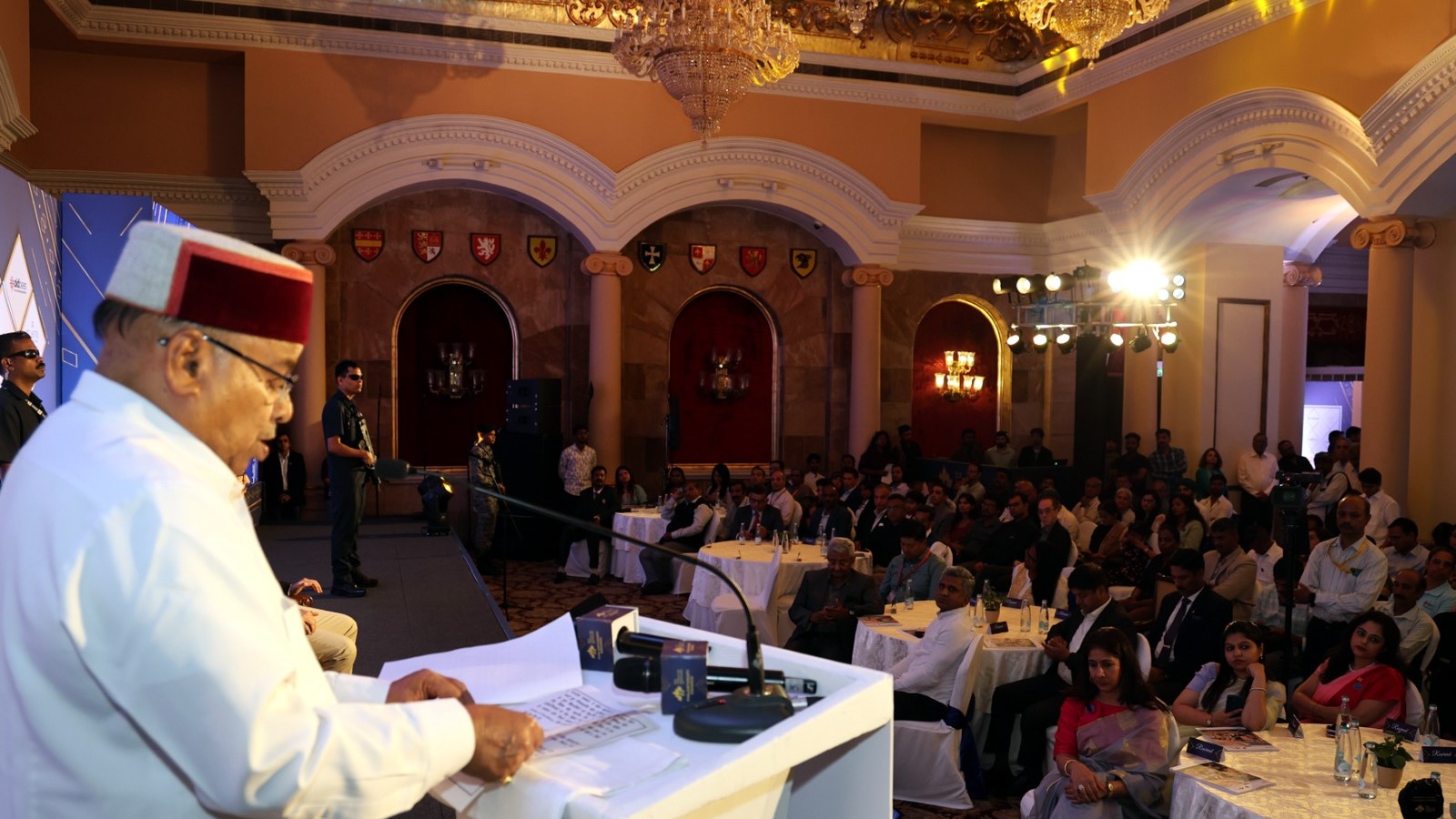 The Governor of Karnataka honouring ace contributors at the TCS World 10K Philanthropy Awards function in Bengaluru.