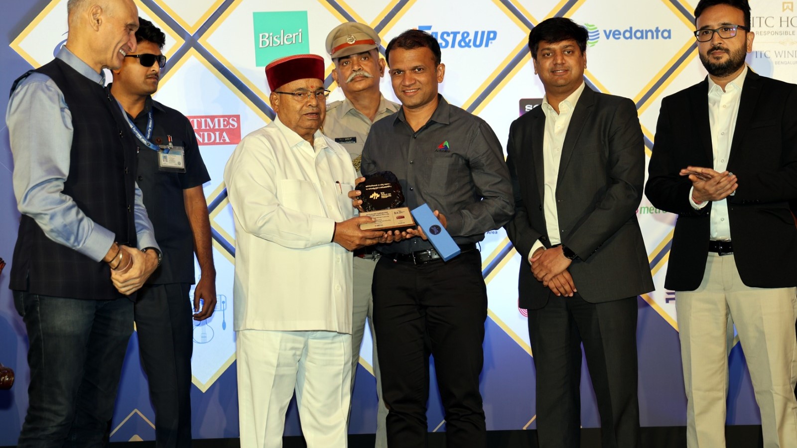 The Governor of Karnataka honouring ace contributors at the TCS World 10K Philanthropy Awards function in Bengaluru.