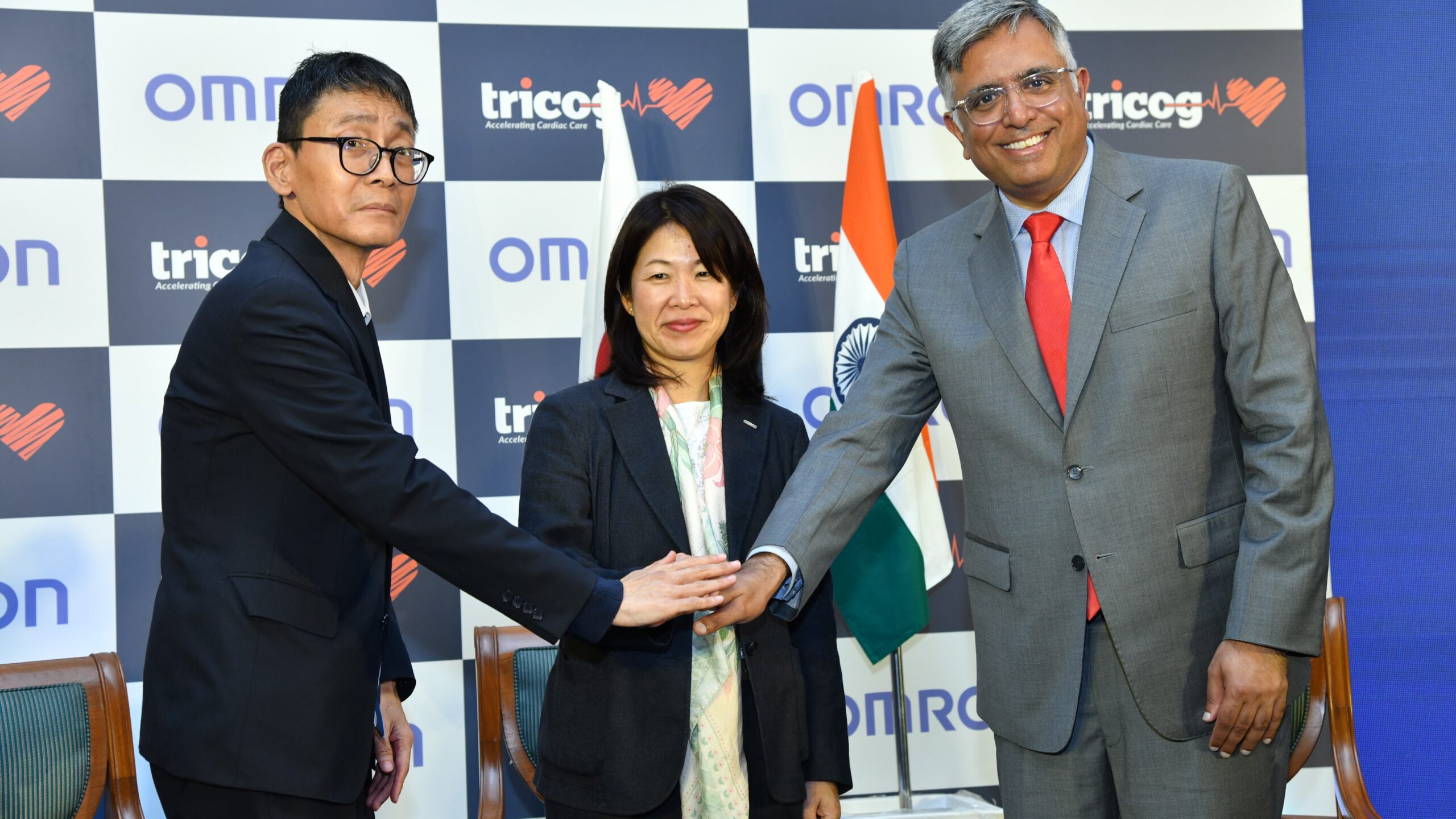 Officials representing the Indo-Japanese tie-up at the media event.