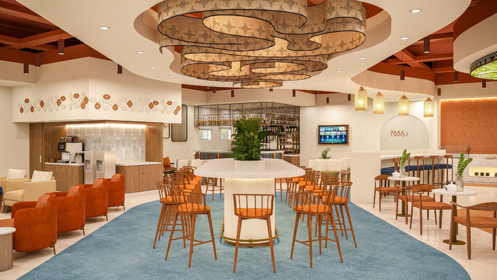 The O'Vetra lounge being unveiled at Trichy International Airport