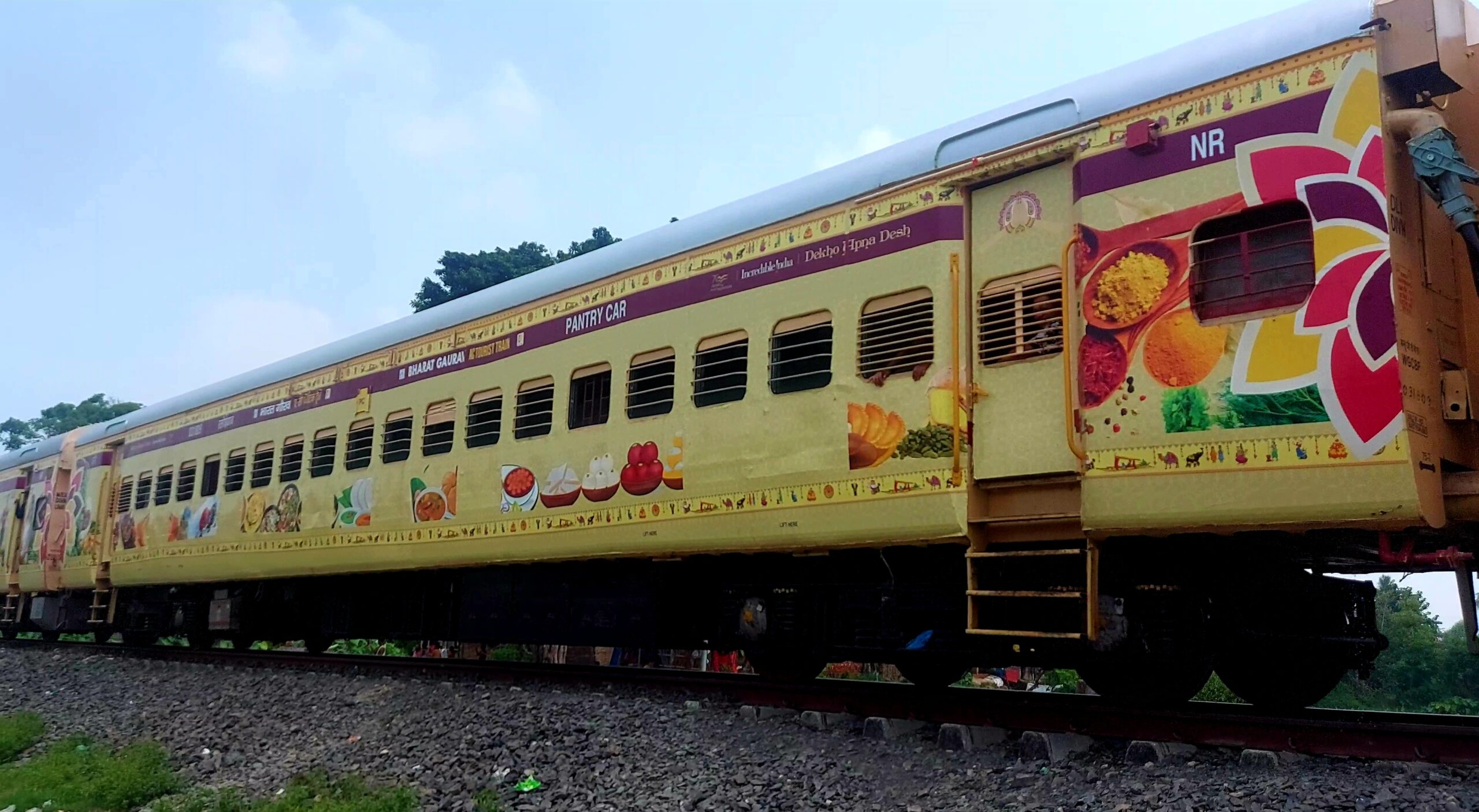 A Bharat Gaurav tourist train by the Indian Railways.