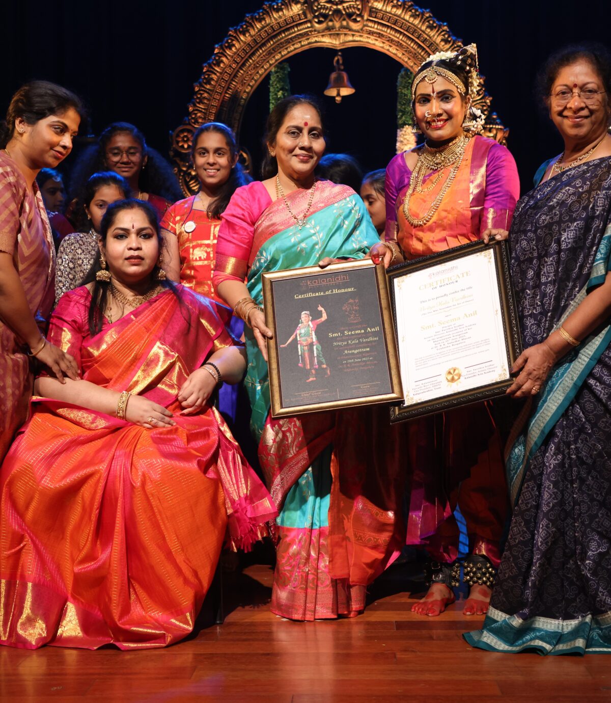 Visuals of Seema Anil on song, and the entire team of artists along with the distinguished guests on the occasion.