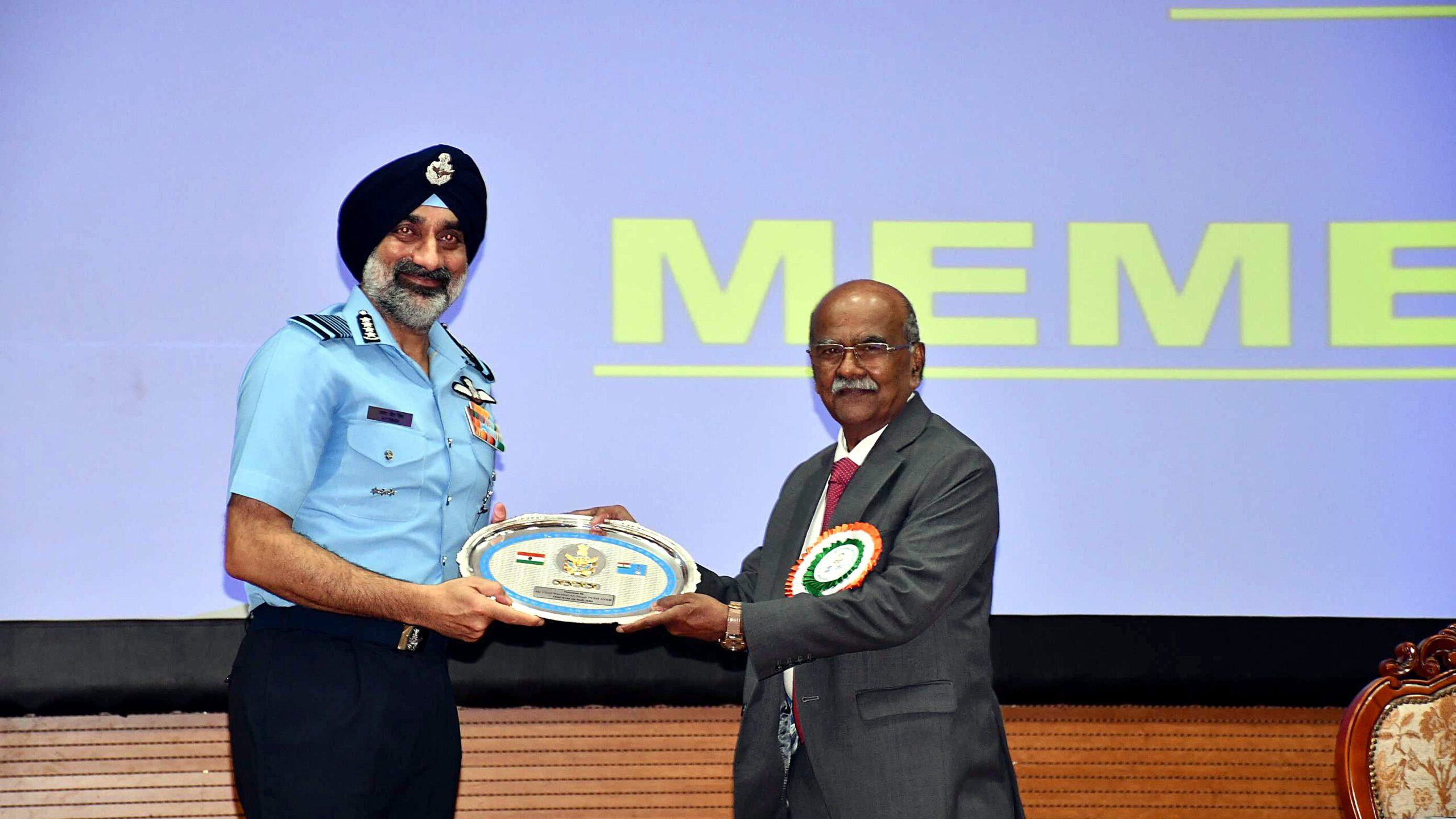 Distinguished IAF and HAL dignitaries at the memorial lecture on the legacy of the Indian Air Force.
