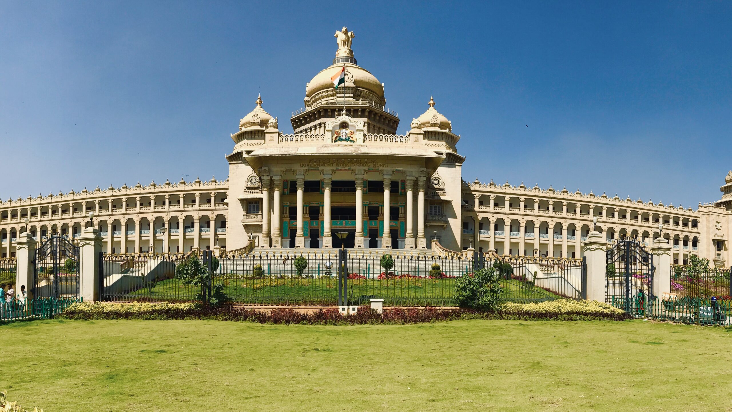 Vidhana Soudha, the seat of power in Karnataka.