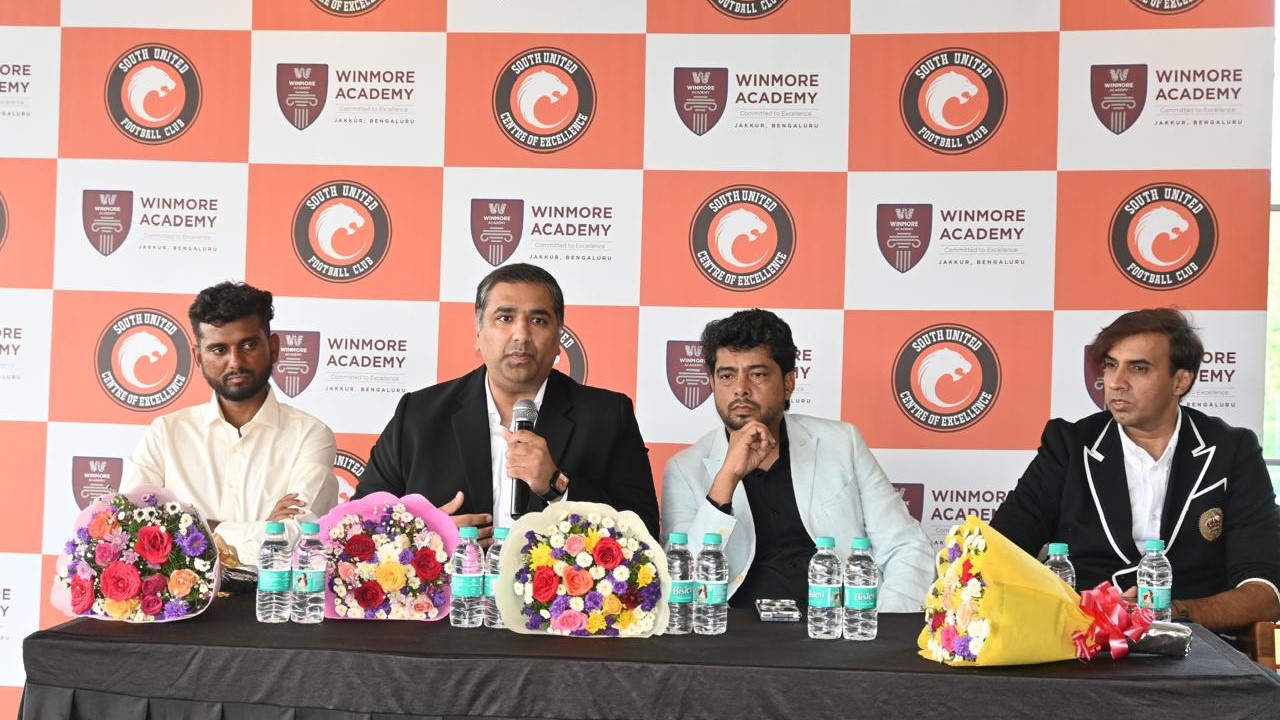 SUFC officials at the launch of the football training programme for youth.