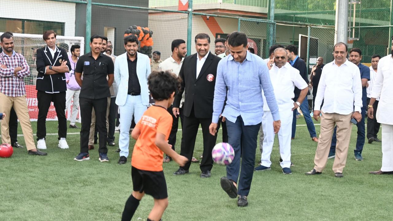 SUFC officials at the launch of the football training programme for youth.