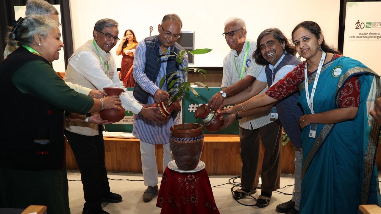 Karnataka Health Minister Dinesh Gundu Rao speaks during the 20th-year celebrations of IPH, Bengaluru.