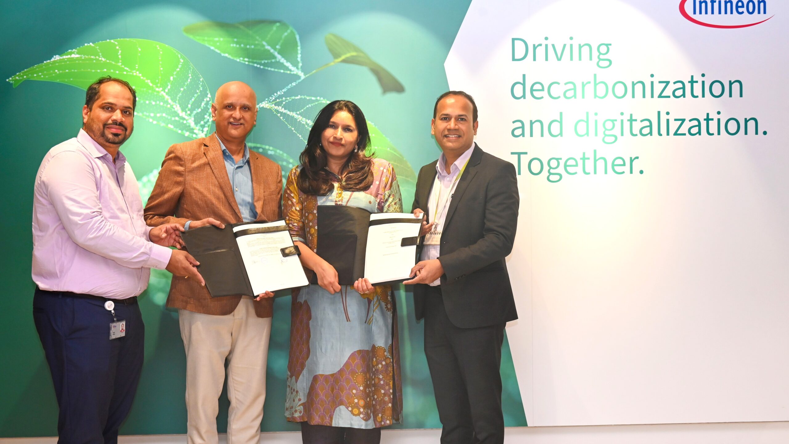 Infineon India leadership unveiling the new campus in the city.