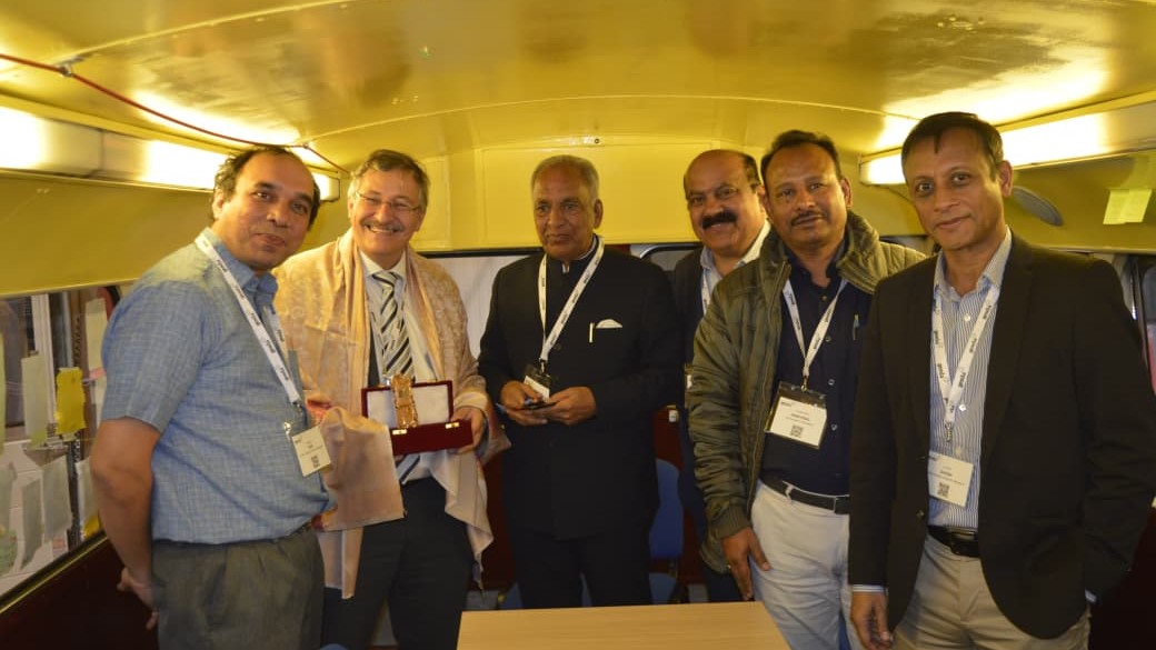 Science and Technology Minister NS Boseraju interacting with quantum experts in Zurich.