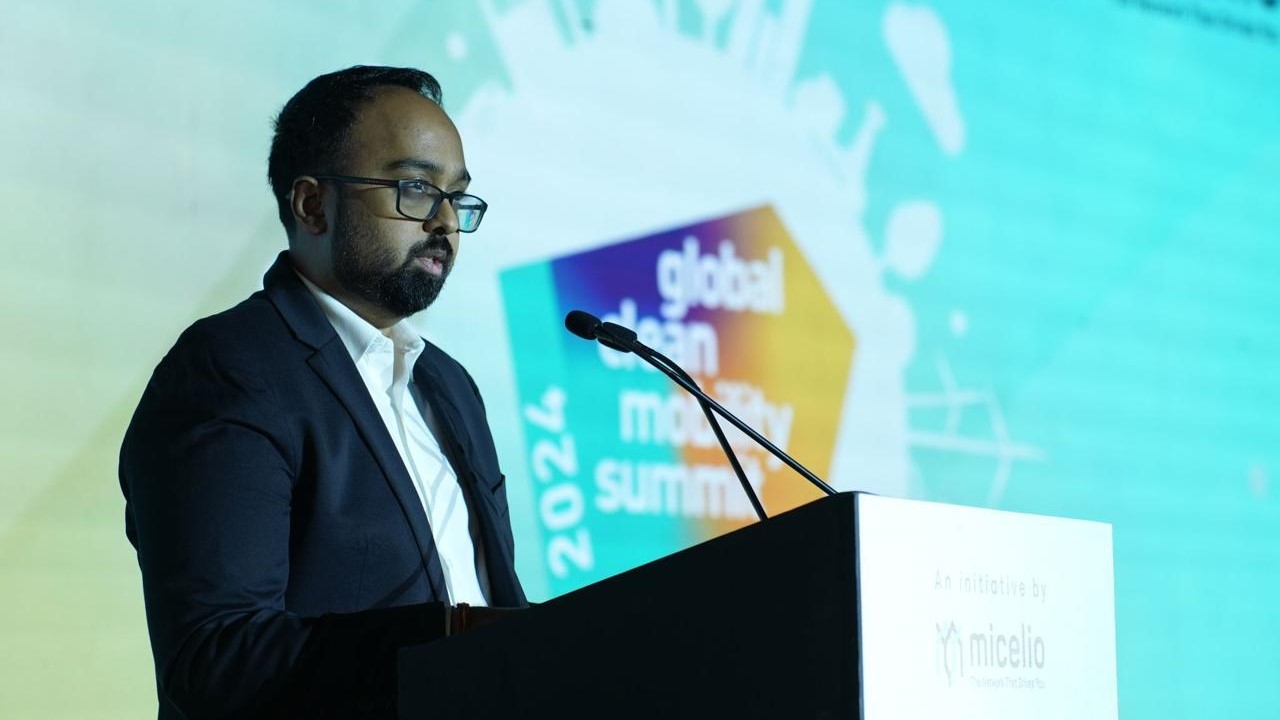 A file picture of speakers at a Clean Mobility Summit.