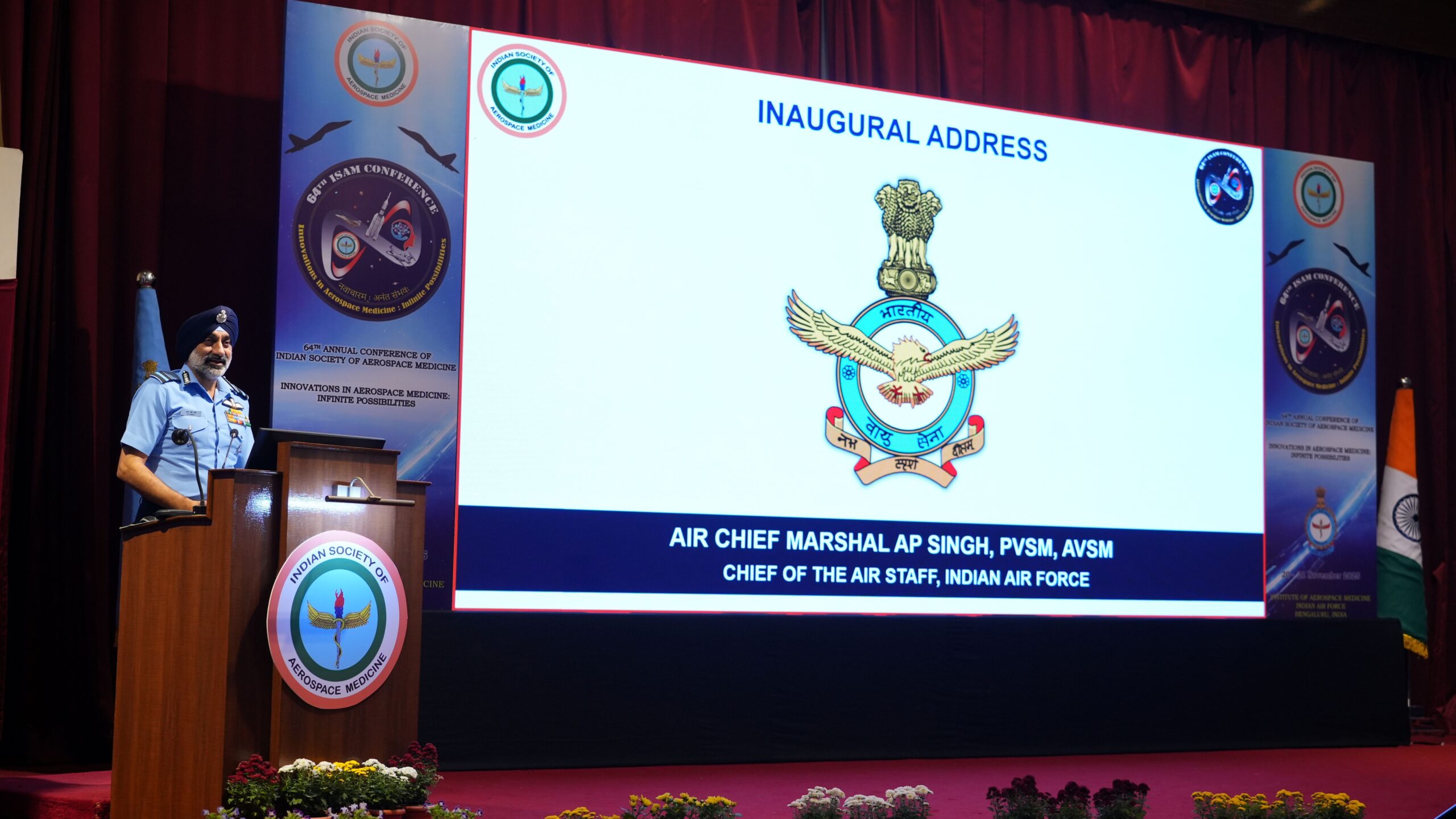 Attendees at the conference on Indian Aerospace Medicine at ISAM, Bengaluru.
