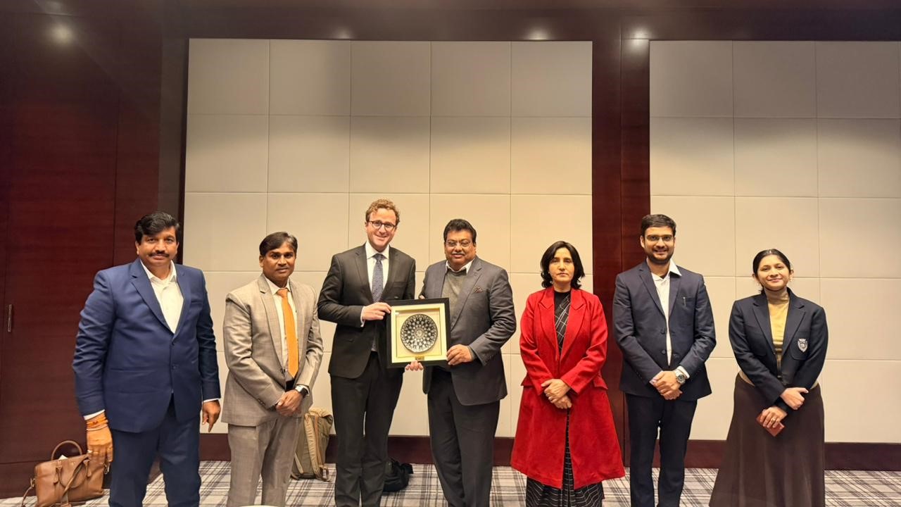 Industries Minister MB Patil and his team with corporate honchos in London.