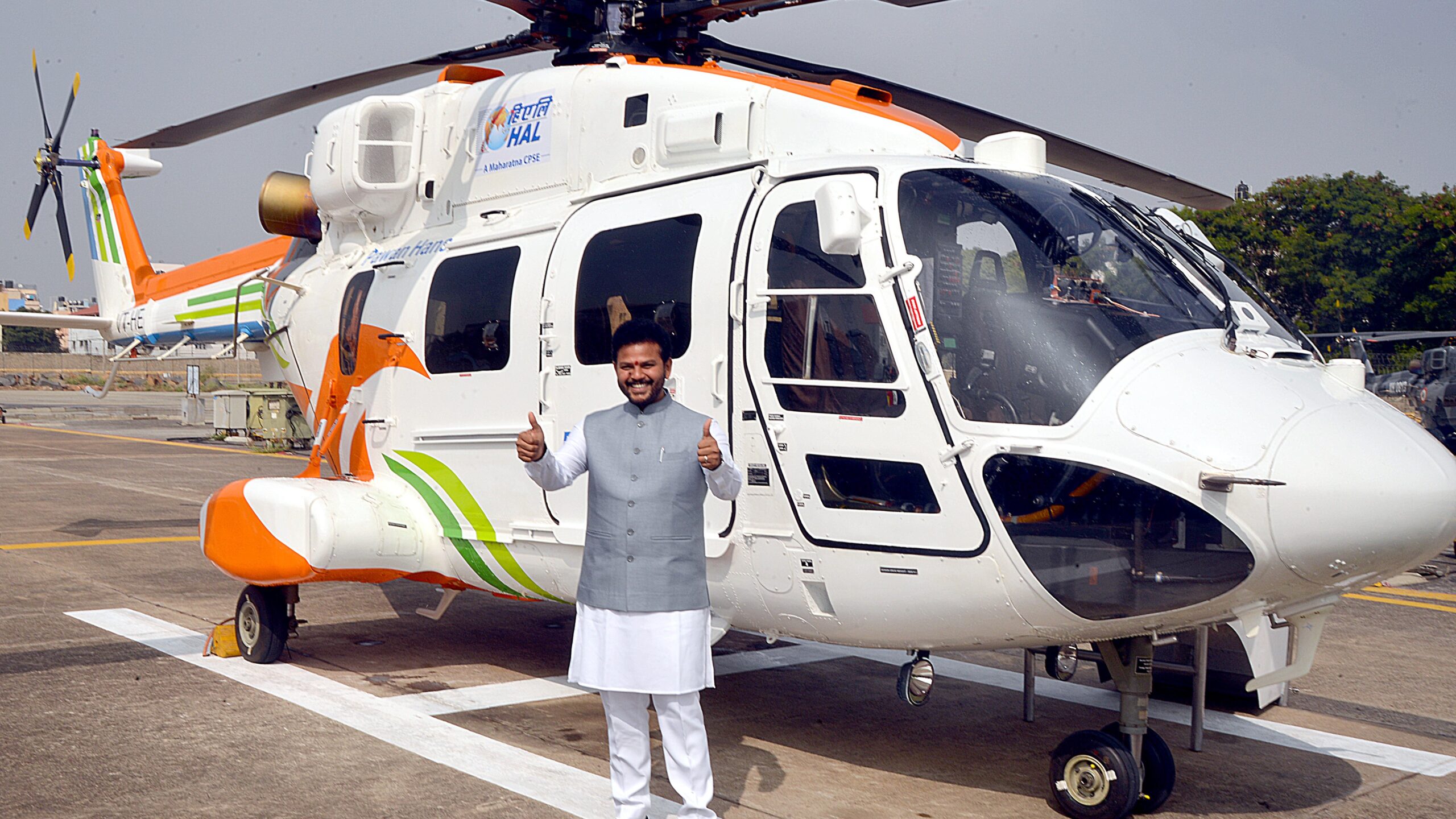 Visuals from the launch of HAL's Dhruv-NG chopper in Bengaluru.