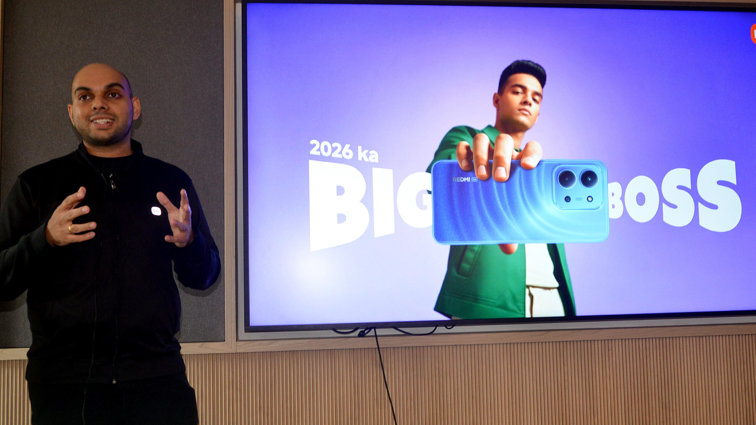 The new phone being unveiled by Xiaomi.