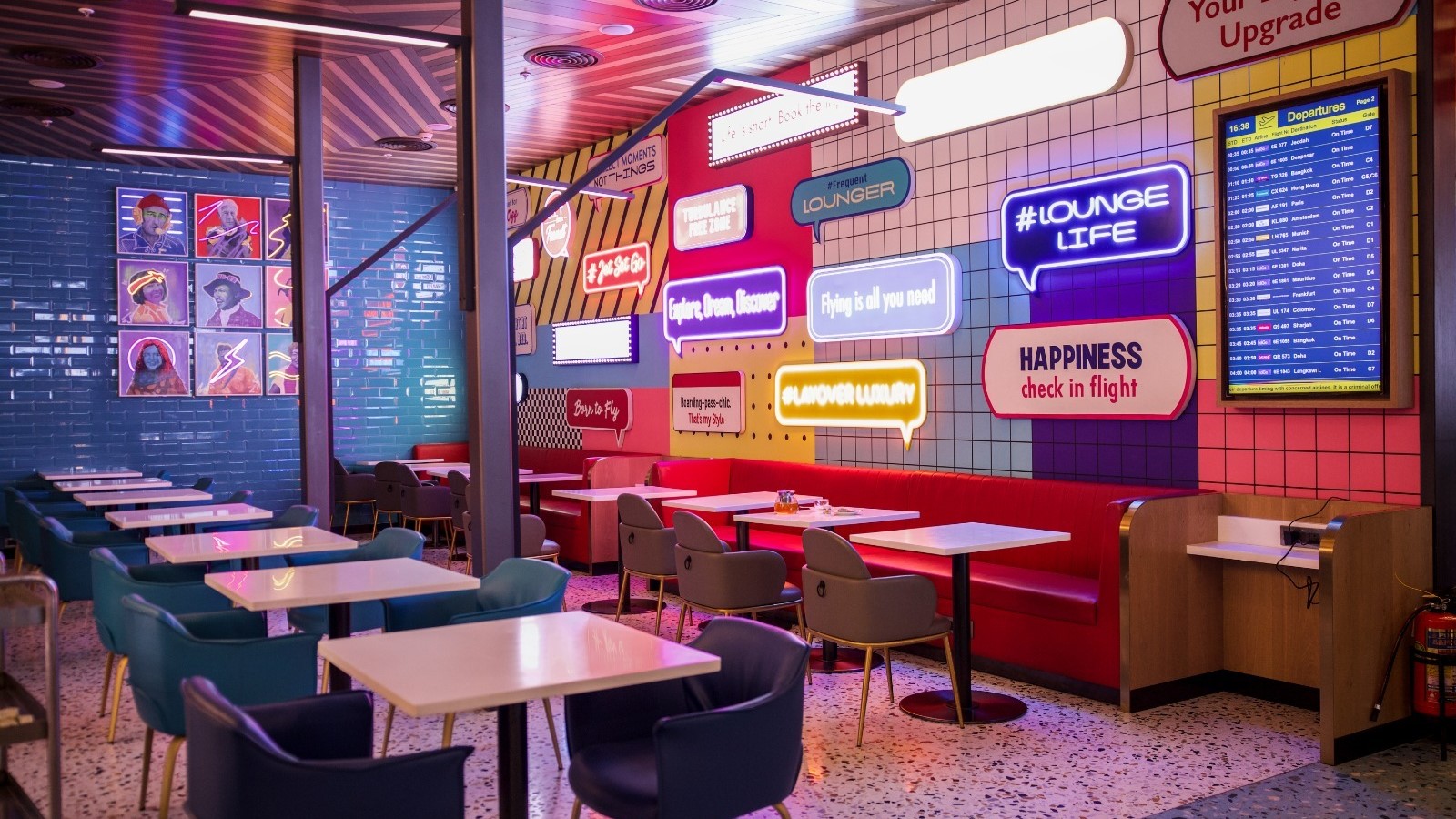 The 'Gate Z' lounge at Bengaluru airport, inspired by Gen Z.