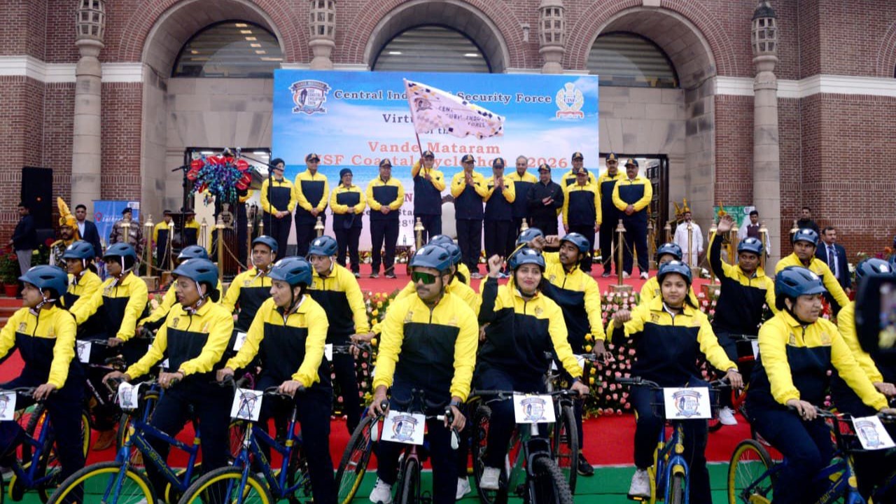 CISF cyclists hit the road in furtherance of the coastline protection mission.