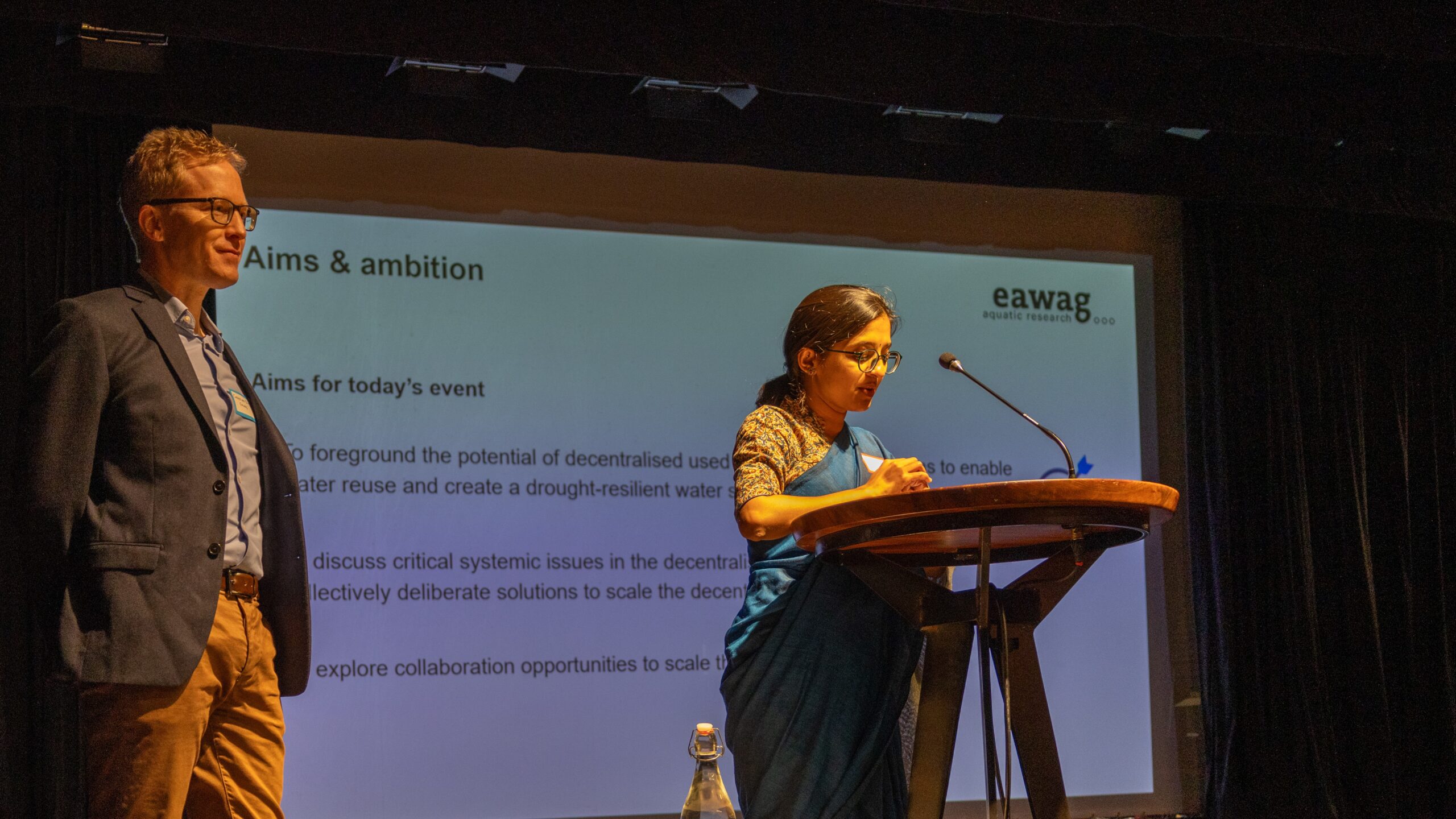 Speakers during the workshop on the importance of wastewater reuse for urban sustainability.