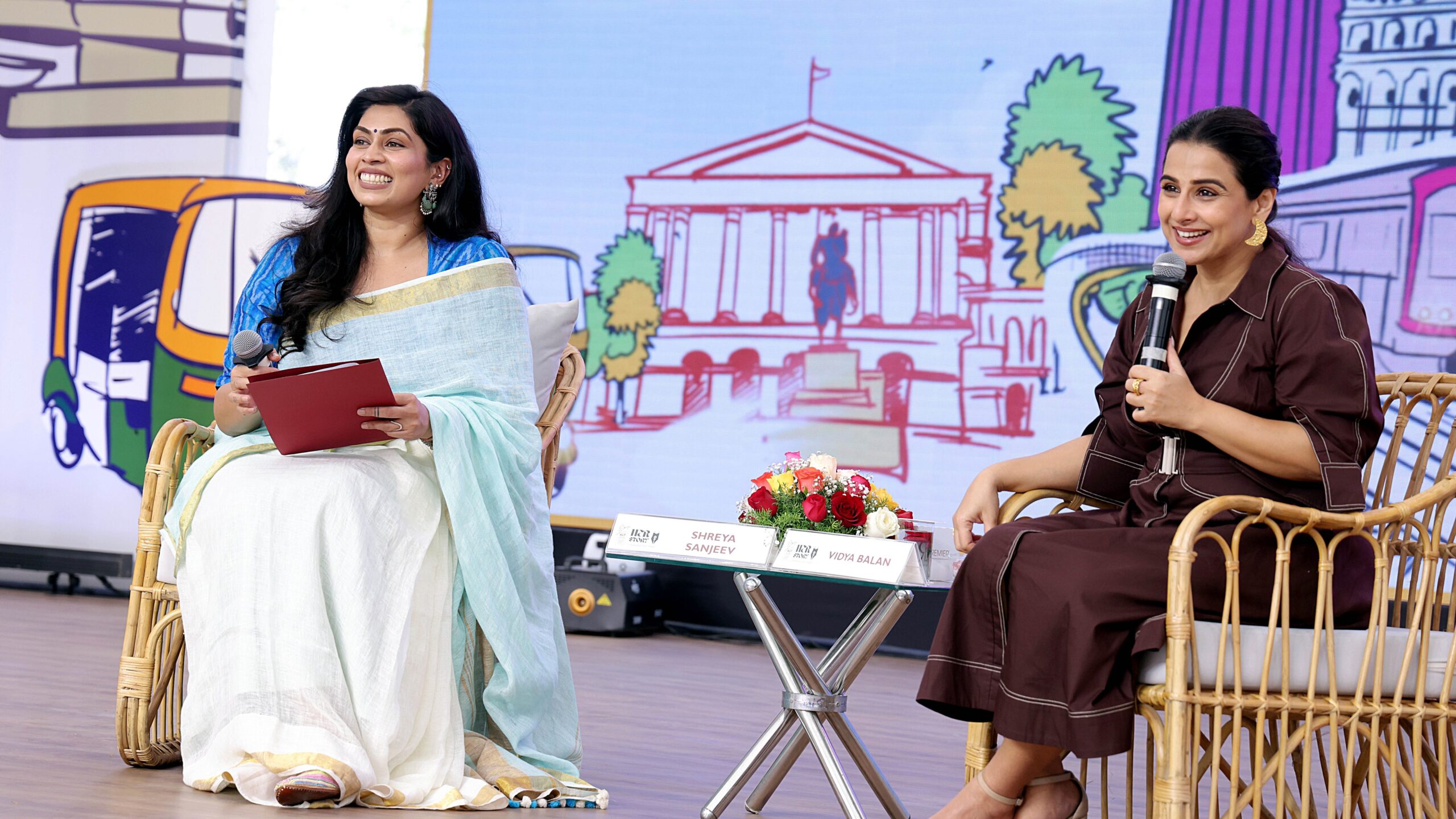 Actor Vidya Balan addressing students at the ALF 2026.