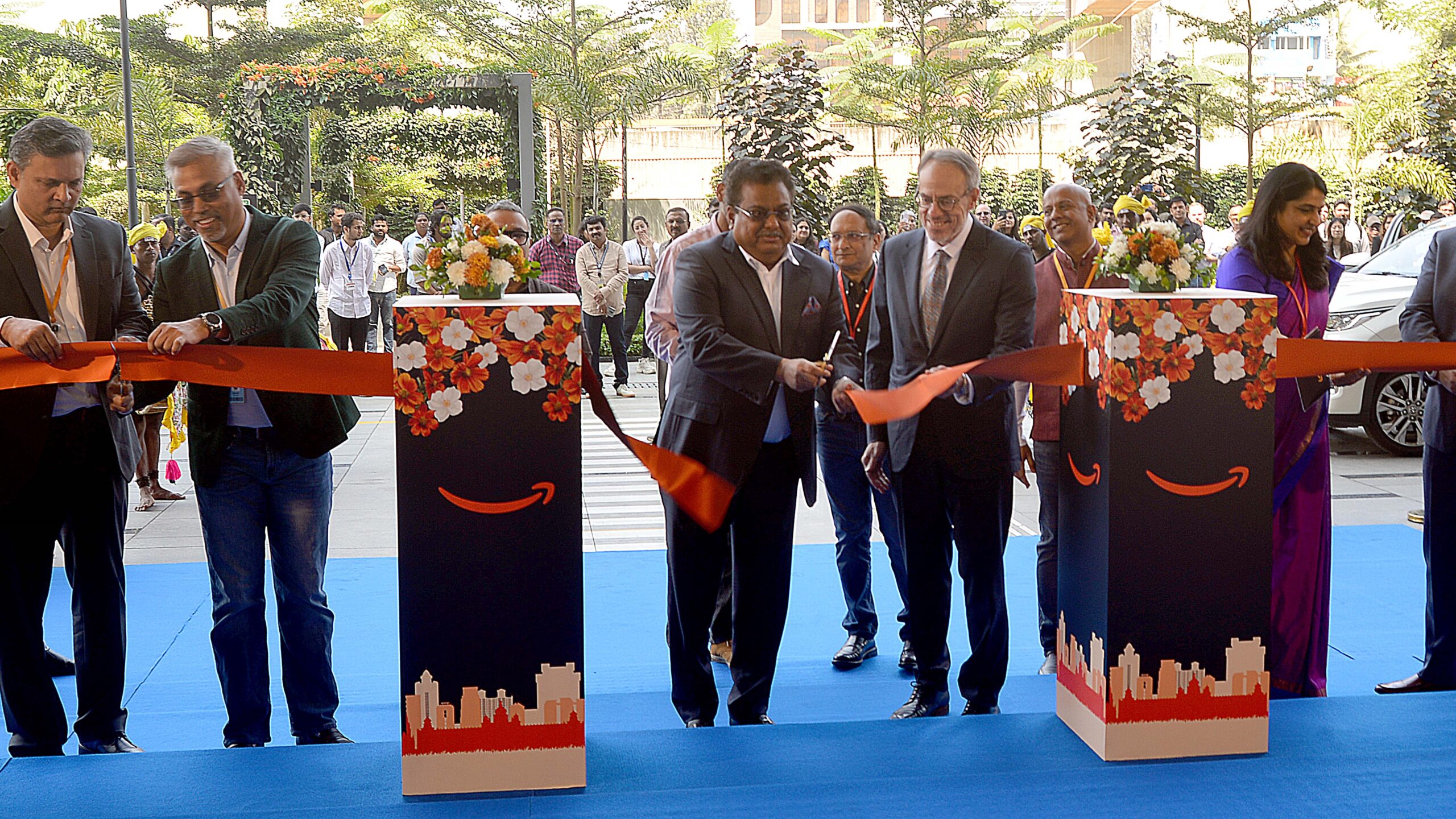 Visuals from the opening of Asia's second-largest Amazon office, in Bengaluru.