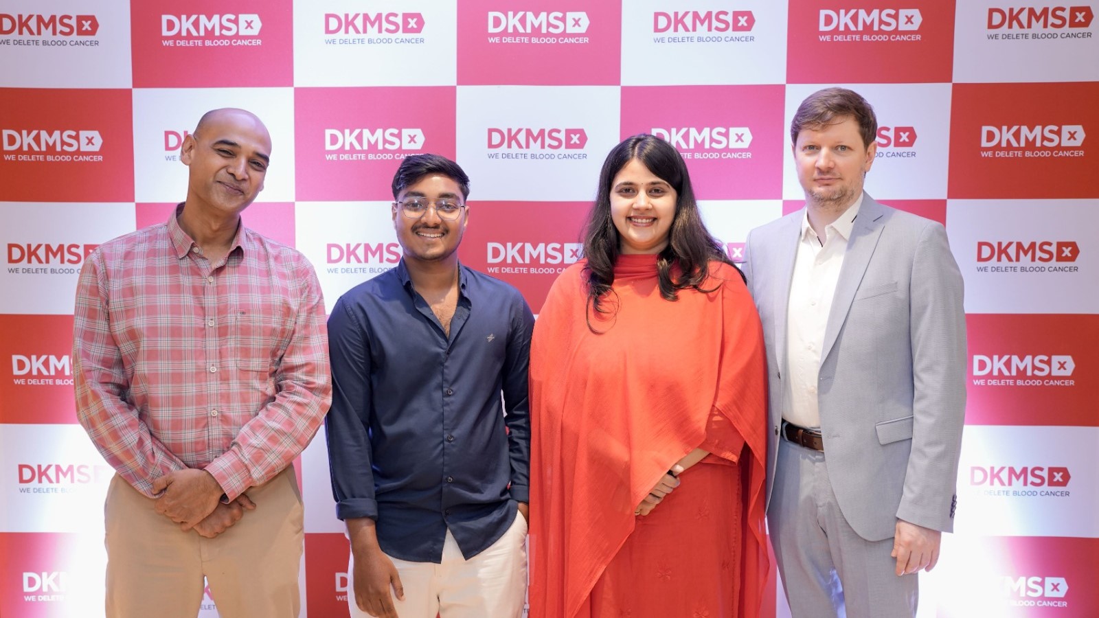 The donor and donee, with their well-wishers.