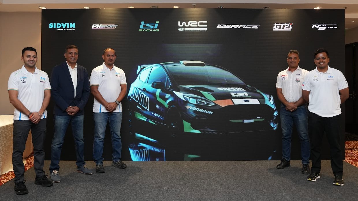 Top racers Dean Mascarenhas and Gagan Karumbaiah addressing the media.