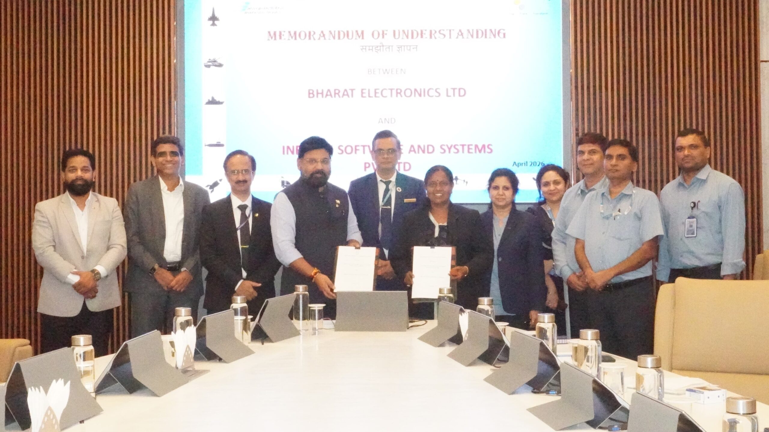 Officials of BEL and i-TEK RFID signing the MoU.