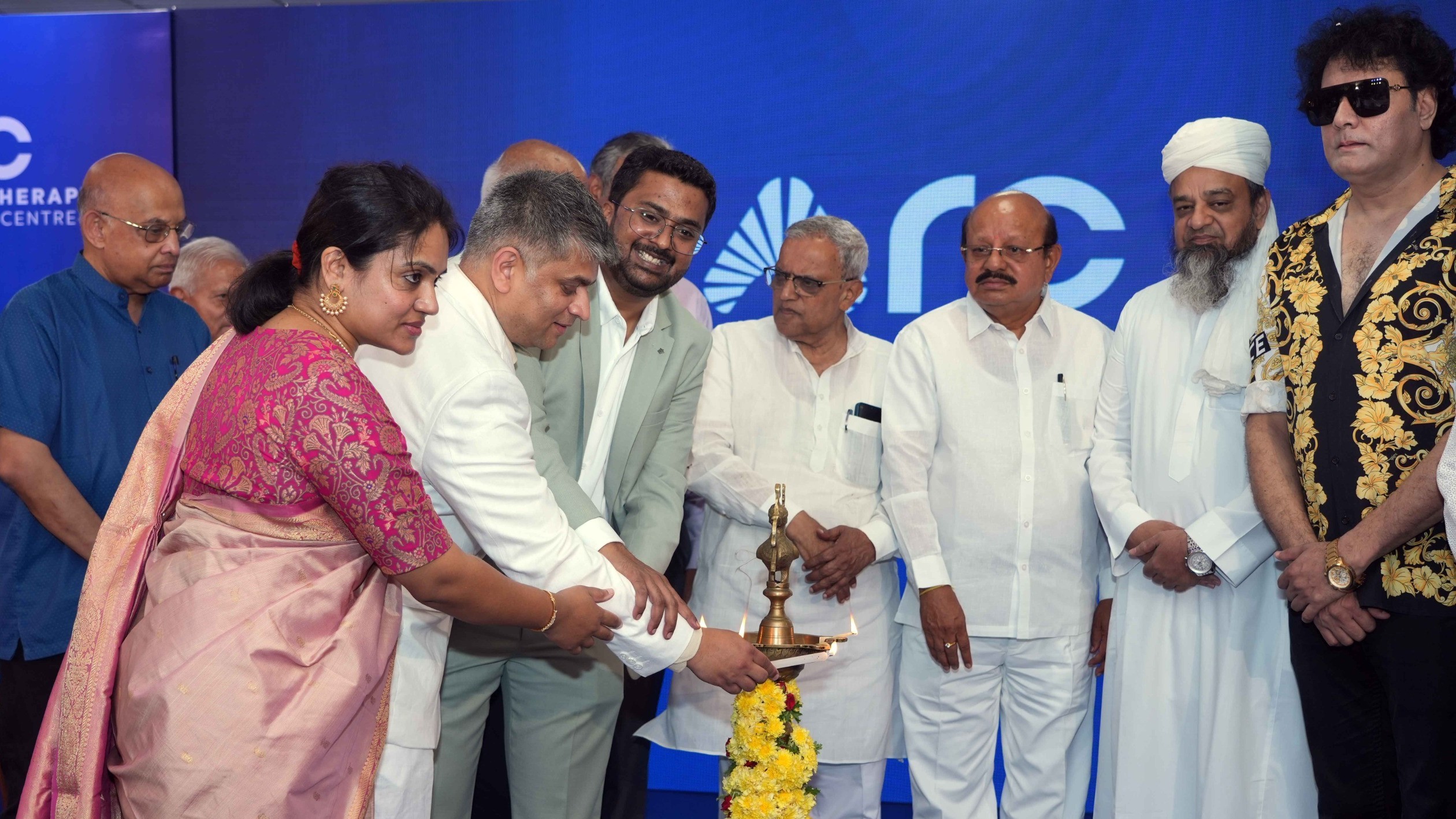 ARC Hospital staff and dignitaries inaugurating the cancer treatment facility.