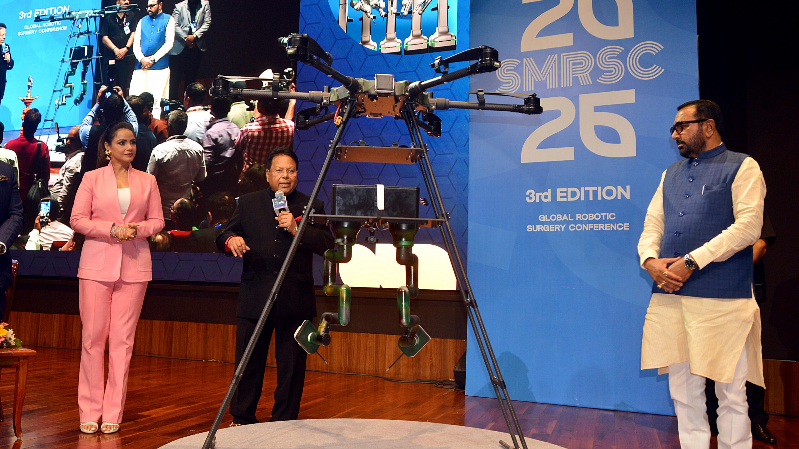 Robotics on display at the Defence and MedTech expo in Delhi.