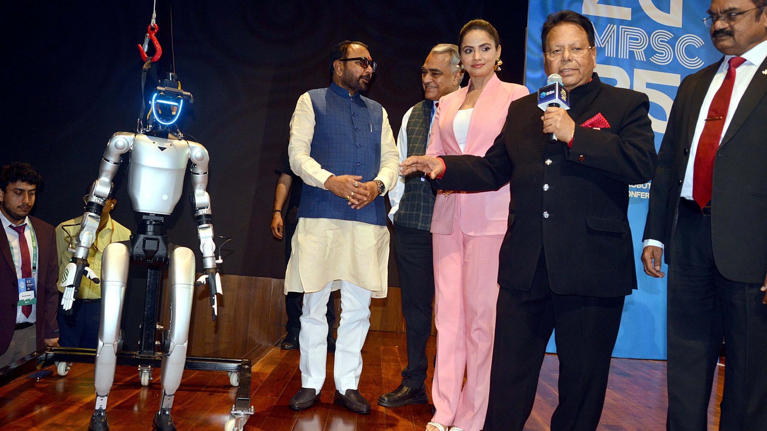 Robotics on display at the Defence and MedTech expo in Delhi.