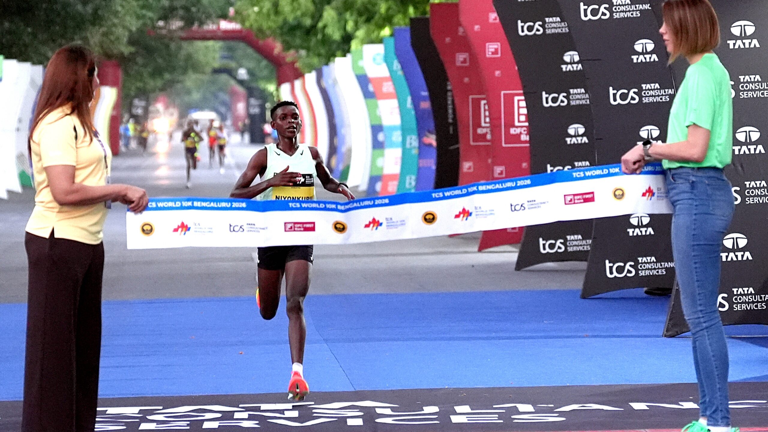Runners at the TCS World 10K in Bengaluru.