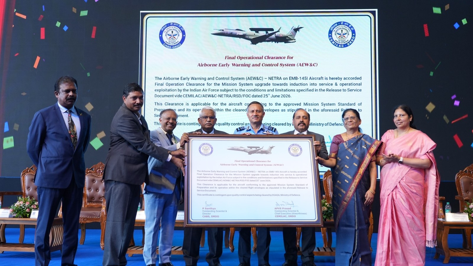 IAF and DRDO officials at the event.